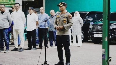 Apel Gabungan Satgas Anti Tawuran Wilkum Polsek Medan Area Dipimpin Wakapolrestabe Medan, AKBP. Taryono Raharja