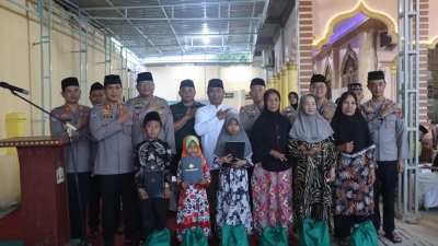 Safari Ramadhan Secara Bersama Polresta Deliserdang  dan Polda Sumut Sembari Santuni Anak Yatim