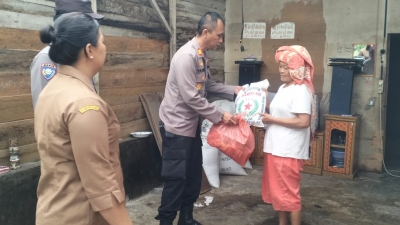 Polres Dairi Salurkan Bantuan untuk Korban Angin Puting Beliung