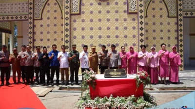 Masjid Hubbul Waton Diresmikan Kapolda Sumut Irjen Pol Whisnu di Batalyon C Pelopor Brimob