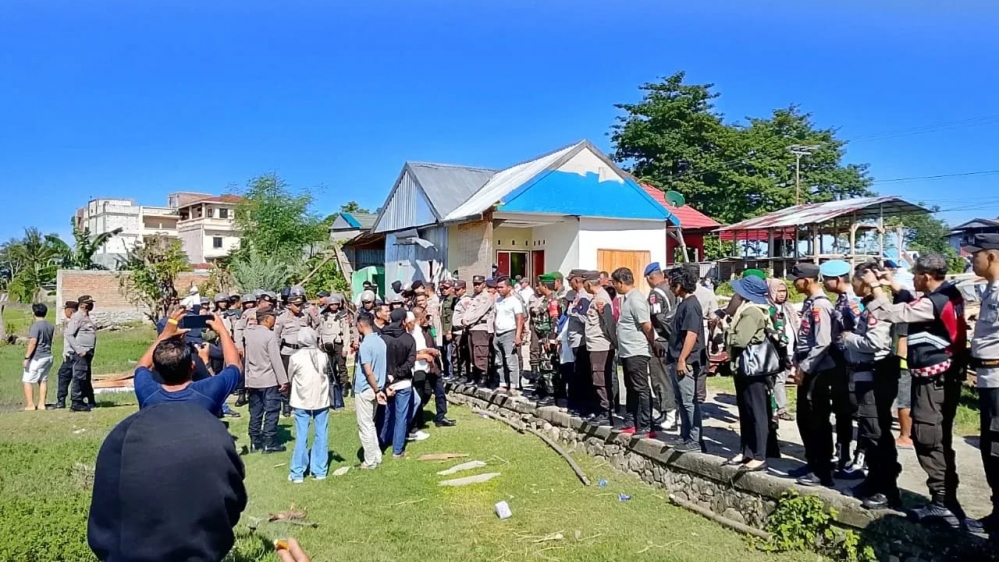 Sejumlah Personel Polres Bantaeng Dikerahkan Amankan Proses Eksekusi Sebidang Tanah