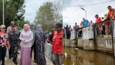 Kunker Bupati dan Wabup Deli Serdang Berjemur di Hamparan Perak Untuk Melihat Kondisi Terjadi dan Program Pembangunan