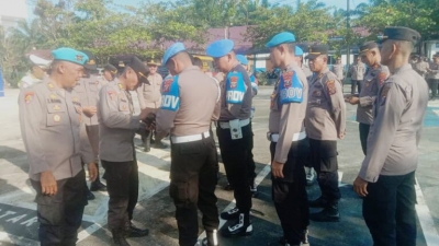 Subbid Provos Polda Sumut Iptu Feri Judo Dengan Sie Propam Polres Sergai Gaktibplin Kesiapan Personel