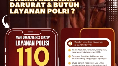 Layanan Polisi 110: Siaga 24 Jam, Bebas Pulsa, Dan Responsif Tangani Situasi Darurat