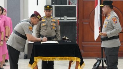 Sertijab Dirreskrimum Di Aula Tribrata Mapolda Sumatera Utara