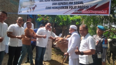 Semangat idul Adha 1446 H, Polrestabes Medan Sembelih 31 Hewan Kurban Diberi Kepada Ratusan Warga dan Personel Polri