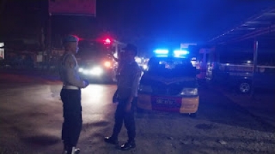 Kapolsek Tanjungpura Perintahkan Anggota Laksanakan Patroli Blue light Cegah Antisipasi Kriminalltas