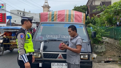 Sat Lantas Polres Sibolga Laksanakan Sosialisasi Larangan Overload dan Overdimensi