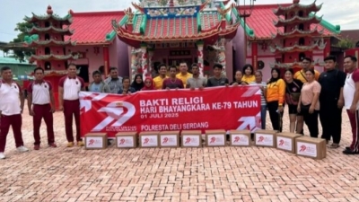 Peringatan Hari Bhayangkara ke-79 Polresta Deli Serdang Gelar Bhakti Religi di Tempat Ibadah
