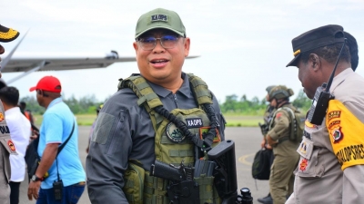 Satgas Ops Damai Cartenz Kontak Tembak Dengan KKB Kodap VIII di Intan Jaya Papua Tengah