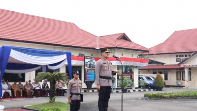 Operasi Patuh 2025 Apel Gelar Pasukan Polres Tebo,  Dipimpin Kapolres Tryanto, SH, S.IK, MH