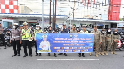 Direktorat Lantas Polda Sumatera Utara dan Dishub Kota Medan Gelar Patroli Gabungan Tertibkan Parkir.Liar