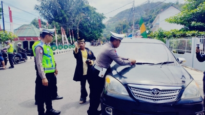 HUT RI ke-80 Tahun 2025, Polres Sibolga Ajak Warga Kibarkan Bendera Merah Putih