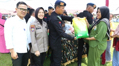 Kapolri Launching Program Pangan Murah Polri Serentak seluruh Indonesia, Polda Sumut Salurkan Ratusan Ton Beras