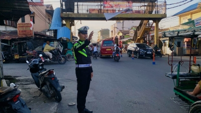 Satlantas Polres Sibolga Gelar Kegiatan.Strong Point Pagi Serta Patroli Himbauan 