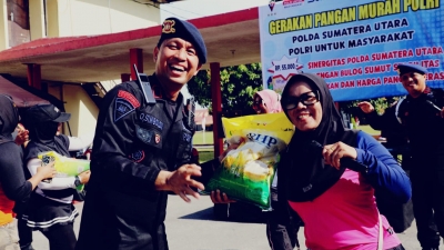 Gerakan Pangan Murah Dilakukan Brimob Polda Sumut, Untuk Ringankan Beban Warga dan Dukung UMKM