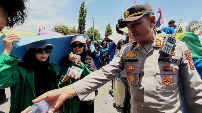 Apresiasi Kapolres Pidie Aksi Damai Aliansi Mahasiswa dan Masyarakat Pidie