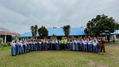 Ulang Tahun ke-70 Polisi Lalu Lintas Sibande Polres Pakpak Bharat Kunjungi SMA Negeri 1 Sigunung