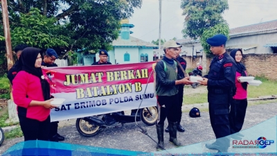 Sat Brimob Polda Sumut Gelar Tebar  Kepedulian, 