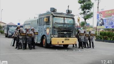 Polres Pelabuhan Belawan Jaga Kamtibmas Gelar Latihan Antisipasi Pengendalian Massa