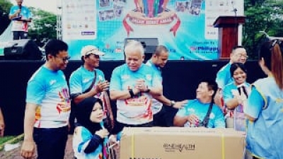 Kajatisu Bersama Jajaran Hadiri Kegiatan Yayasan Thongs : Gerak Jalan Santai, Santunan Disabilitas dan Doorprize di Lapangan Benteng Medan