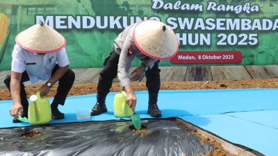 Polda Sumut Gelar Penanaman Jagung Serentak Kuartal IV Dukung Program Ketahanan Pangan Nasional