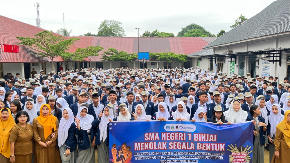 Densus 88 Dan Disdik Sumut Deklarasi Serentak Di 207 Sekolah Binjai-Langkat : Lawan Radikalisme, Bullying, dan Intoleransi
