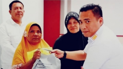 Mengusung Hari Bakti.Kemenimipas Ke-1, Keluarga Besar Lapas Lubuk Pakam Berbagi Sembako Kepada Warga Kurang Mampu