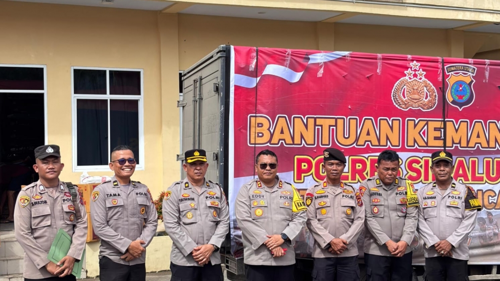 Bantuan Polres Simalungun Ke Tapteng Dan Sibolga, 1.740 Paket Makanan Disalurkan ke Korban Bencana