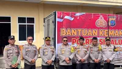 Bantuan Polres Simalungun Ke Tapteng Dan Sibolga, 1.740 Paket Makanan Disalurkan ke Korban Bencana
