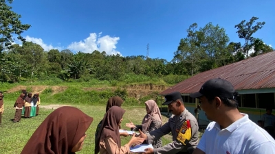 Bhabinkamtibmas Polsek.Sukaramai Hadiri Pelepasan Bantuan Bencana Alam MAS Sibande Pakpak Bharat ke Provinsi.Aceh