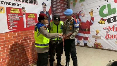 Subsatgas Propam Polres Sibolga Lakukan Pengecekan Pos Pam dan Pos Yan, Ops Lilin Toba 2025