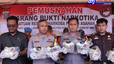 8,8 Kg Sabu Dimusnahkan Polres Asahan, Tegas Kàpolres Revi Ini Komitmen Perang Terhadap Narkoba
