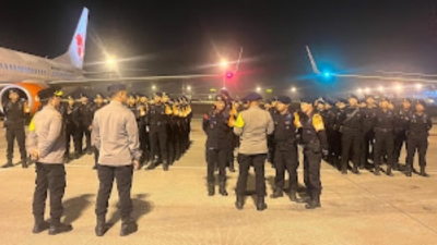 Siapsiaga Polri Ratusan Personel Brimob Dari Lima Polda Tiba di Kualanamu, Perkuat Penanggulangan Bencana di Sumut dan Aceh
