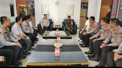 Perkuat Sinergitas TNI-Polri di Kota Sibolga, Dantem 023/KS Kunjungi Mako Polres Sibolga