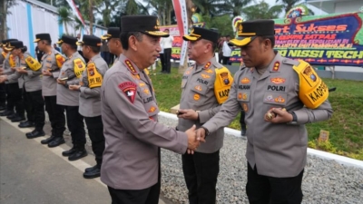 Kunker Kapolri.di Mapolda Sumut, Agenda Utama Pelepasan Bansos 22 Kontainer Logistik