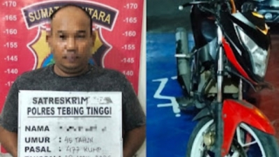Spesialis Curanmor Dibekuk Satreskrim Polres Tebing Tinggi di Area Pinang Baris Medan