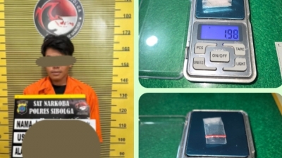 Upaya Berantas Narkoba, Tim Opsnal Satres Narkoba Polres Sibolga Bongkar Kasus Sabu, Amankan 2,16 Gram dan Pelaku