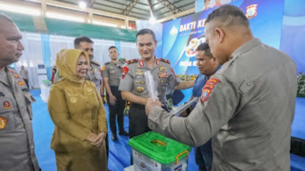 Hari Bhayangkara Ke 80, Polda Sumut Gelar Bakti Kesehatan dan Salurkan Bantuan Untuk 3.000 Warga Langkat