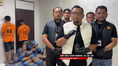 Satres Narkoba Polrestabes Medan Gagalkan Pengiriman 93 Kg Ganja ke Daerah Tembung