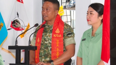 Sambut Danyonif.TP.955/HS Yang Baru, Kapolres Humbahas Tegaskan Soliditas TNI-Polri